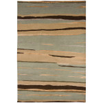 Interior,Gorgeous Hand Knotted Wool Rug Design Inspiratioin With Cool Stylish Abstract Ice Blue Color,Trendy Rectangular Rug Designs
