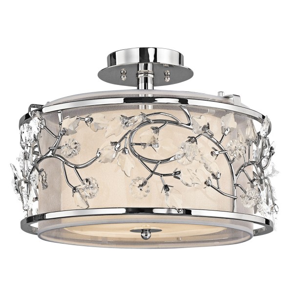 Interior,Impressive Stenless Steel Ceiling Mount Light Design Ideas With Amazing Leaf Ornament For Elegant Concept,Ceiling Mount Lighting To Decorate Your Home