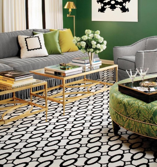 Interior,Marvelous Black White Rug Cushion Design Inspiration With Nice Glass Table And Comfortable Grey White Sofa,Cute Stylish Rug Cushion Design Inspiration