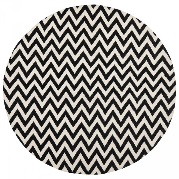 Interior,New Model Hand Woven Southwest Round Wool Rug Design Ideas With Beautiful Black White Color,Enchanting Round Wool Rugs