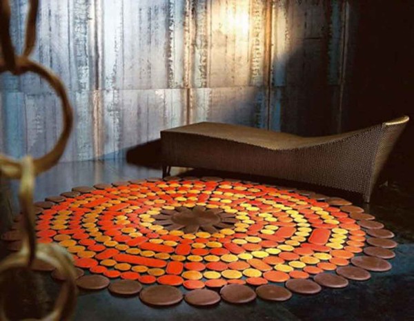 Interior,The Best Cool Home Decor Carpet With Cozy Rattan Lounge Chair And Nice Leather Carpet,Impress Your Guests Home Decor Carpets