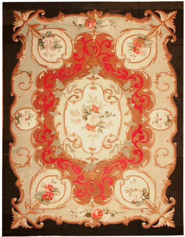 Interior,Wonderful Machine Made Rug Style Design Ideas With Antique Aubusson French Rug And Beautiful Black Beige Color,Rug Style Collection By Nazmiyal