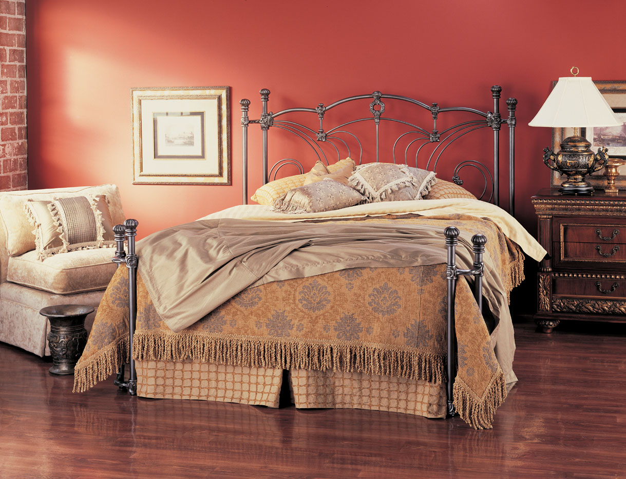 Bedroom,Modern Metal Wesley Allen Bed Design With Comfortable Matras And Elegant Stand Lamp Also Soft Cream Sofa,Fashionable Iron Wesley Allen Beds For Your Bedroom