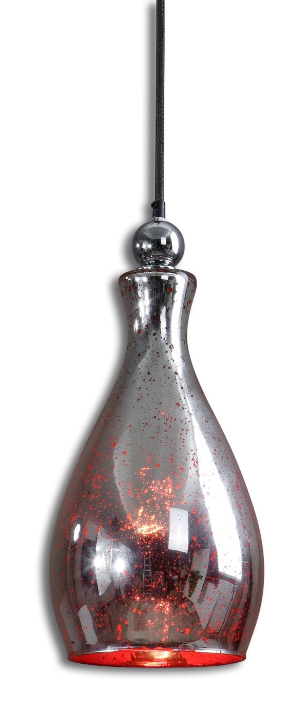 Interior,Magnificent Sardinia Uttermost Light Design With Modern Red Mercury Glass And Cool Chrome Finish Accents,Design Hanging Uttermost Lights