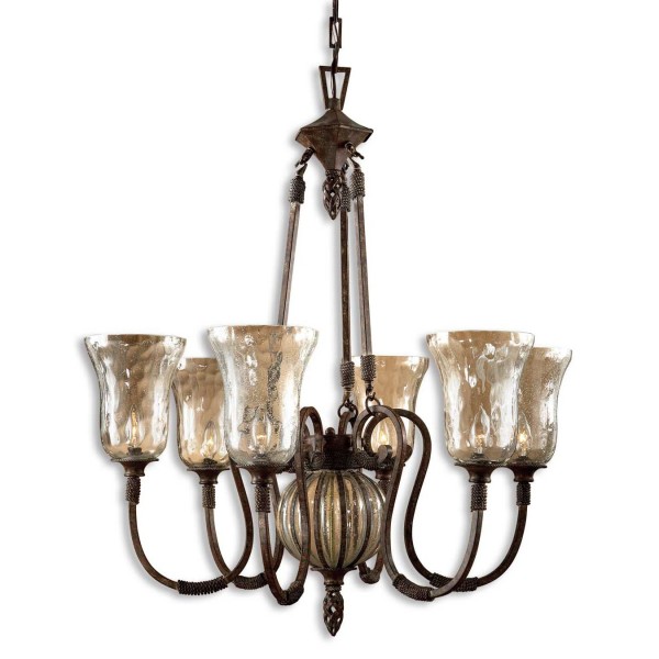 Interior,The Best High Quality Iron Uttermost Light Design With Cool Six Light Galeana Chandelier And Antique Glass Lamp,Design Hanging Uttermost Lights