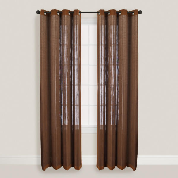 Interior,Delightful Curtain Ideas For Large Window With Charming Mesh Material In Brown Color And Beautiful White Wall Paint,Curtain Ideas For Large Windows