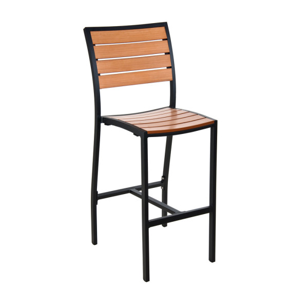Furniture,Adorable Teak Barstool Design Inspiration With Beautiful Black Frame And Comfortable Healty Back,A Teak Barstools Inspiring
