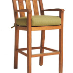 Furniture,Contemporary Square Teak Barstool Design Ideas With Arm And Charming Green Pad,A Teak Barstools Inspiring